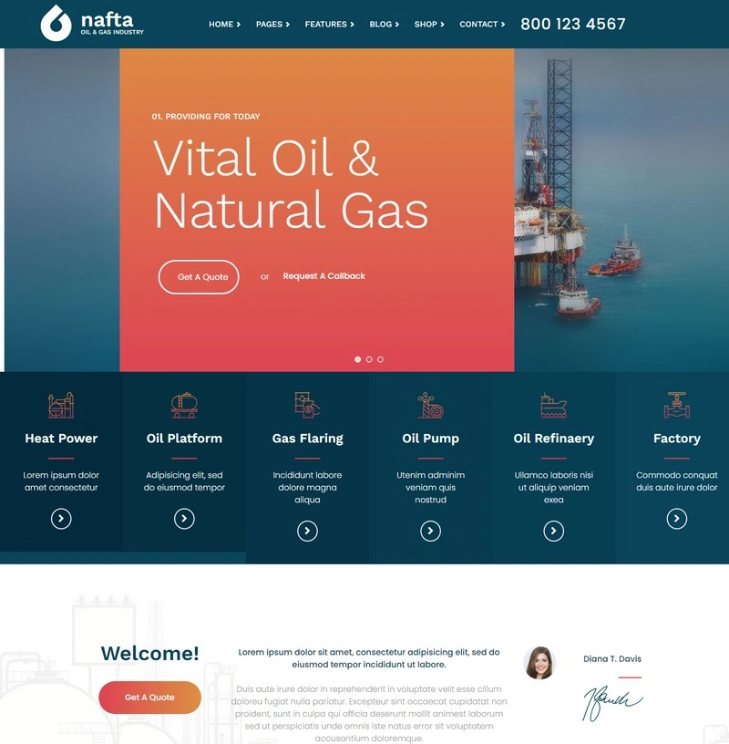 Nafta - Oil & Gas Industry Joomla 4 Template