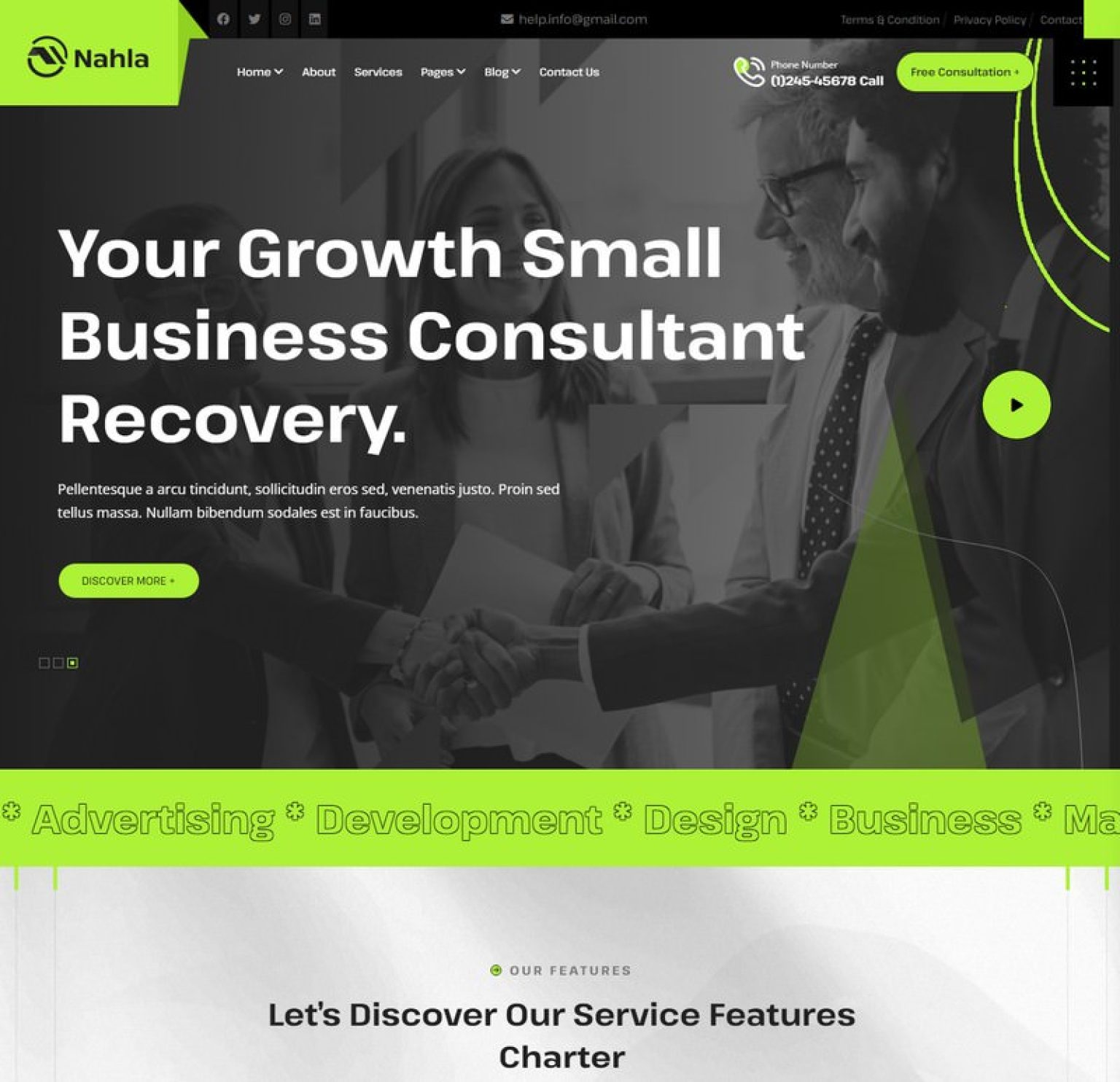 31 Best Consulting Website Templates 2024 Templatefor   Nahla Business Consulting HTML Template 1536x1484 