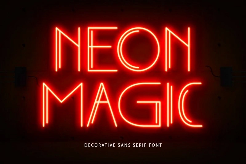 Neon Magic - Retro Sans Serif Font