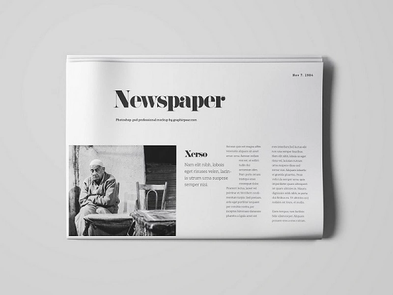 Newspaper Mockup – Top View