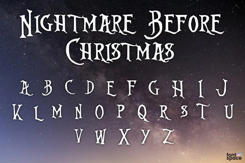 Nightmare Before Christmas font - by Filmfonts