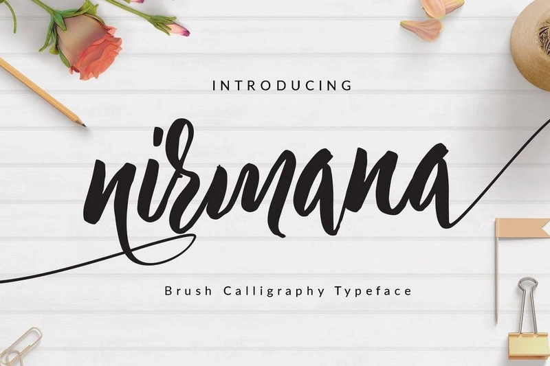 Nirmana Brush Font Wedding