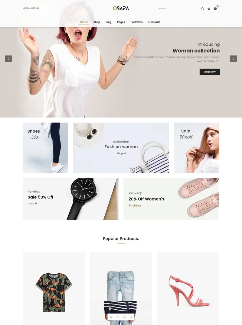 Osapa - Clean Minimalist Fashion WooCommerce WordPress Theme