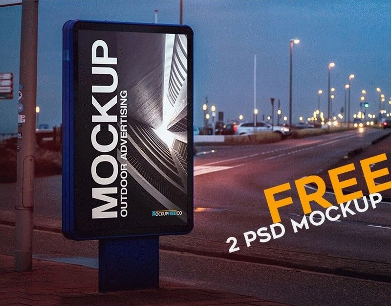 Outdoor Advertising – 2 Free PSD Mockups