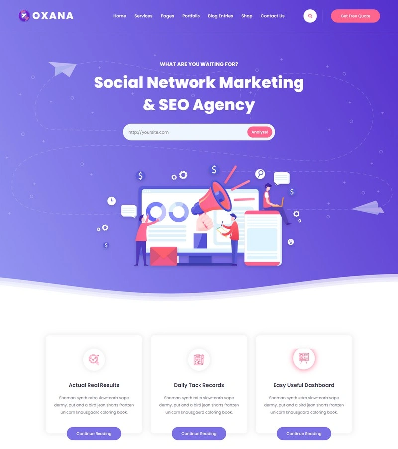 Oxana - SEO & Digital Marketing HTML Template