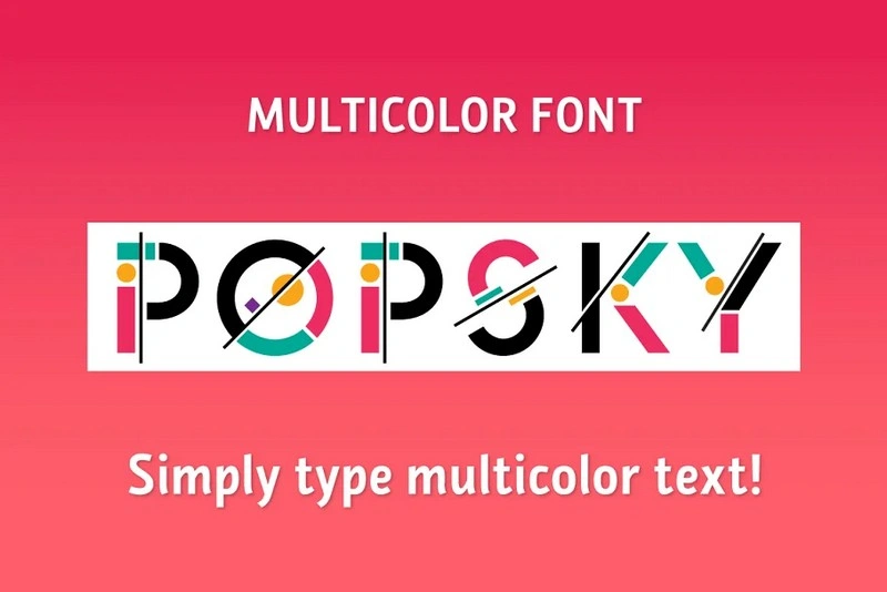 POPSKY — Bestseller Multicolor Font