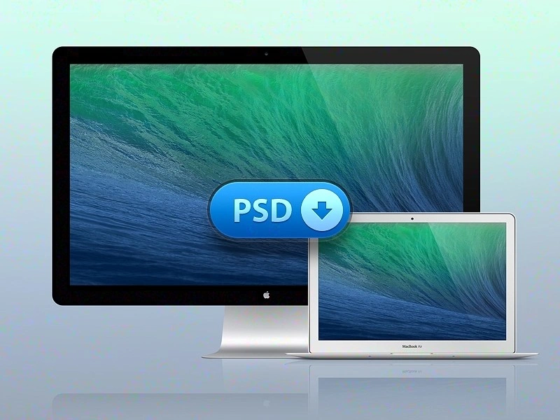 PSD Macbook Air + Thunderbolt Display