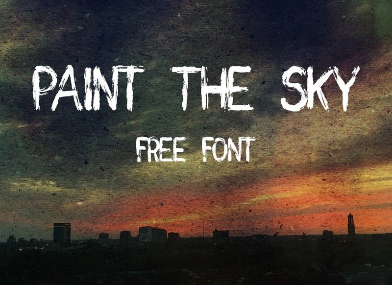 Paint the Sky Free Brush Font
