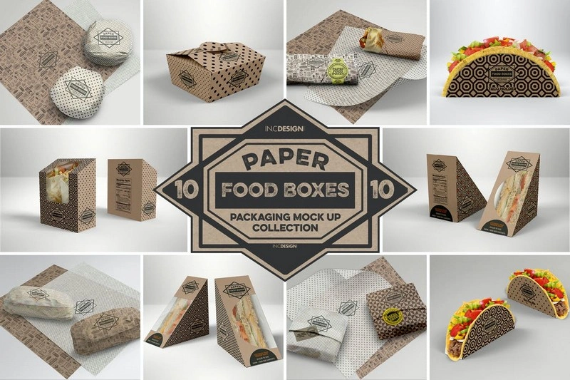 Paper Food Packaging Mockups Vol.10