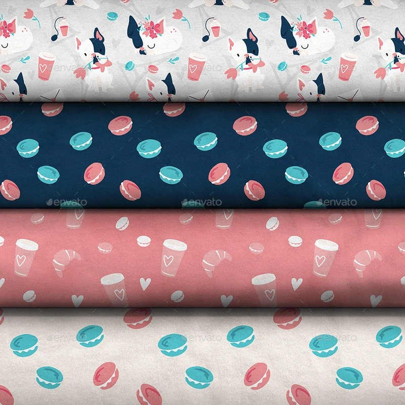 Pattern Design Collection Fabric Stack Mock-up