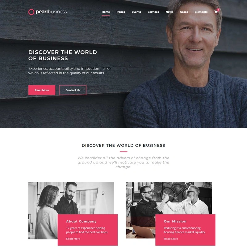 Pearl Business PHP Theme