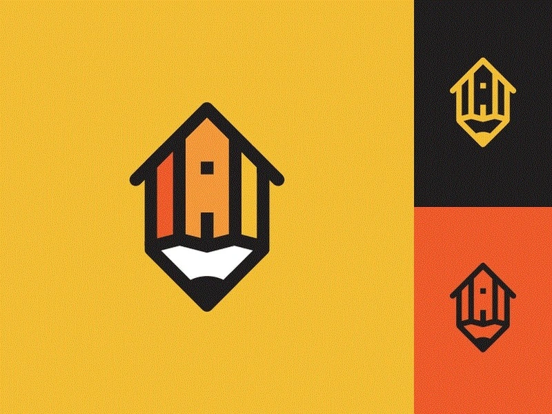 Pencil + House logo