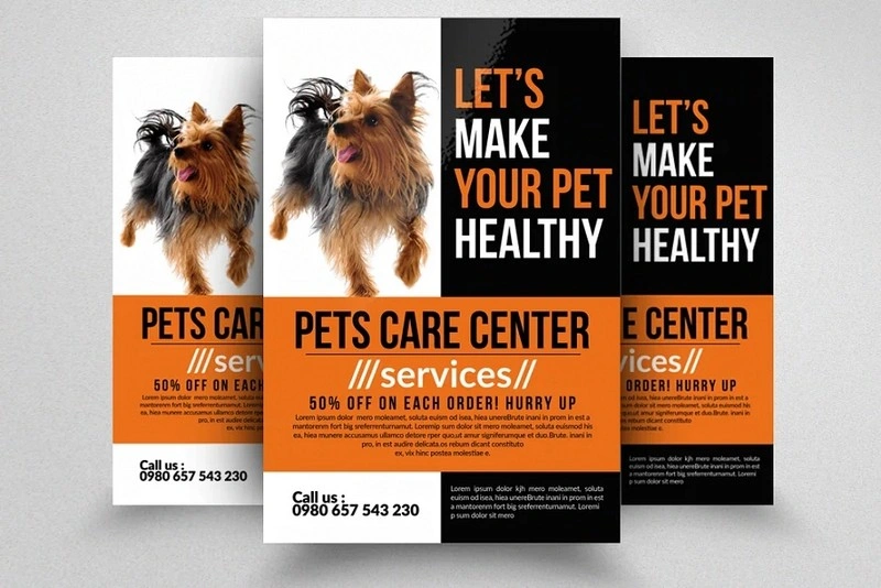 Pet Care Center Flyer Template