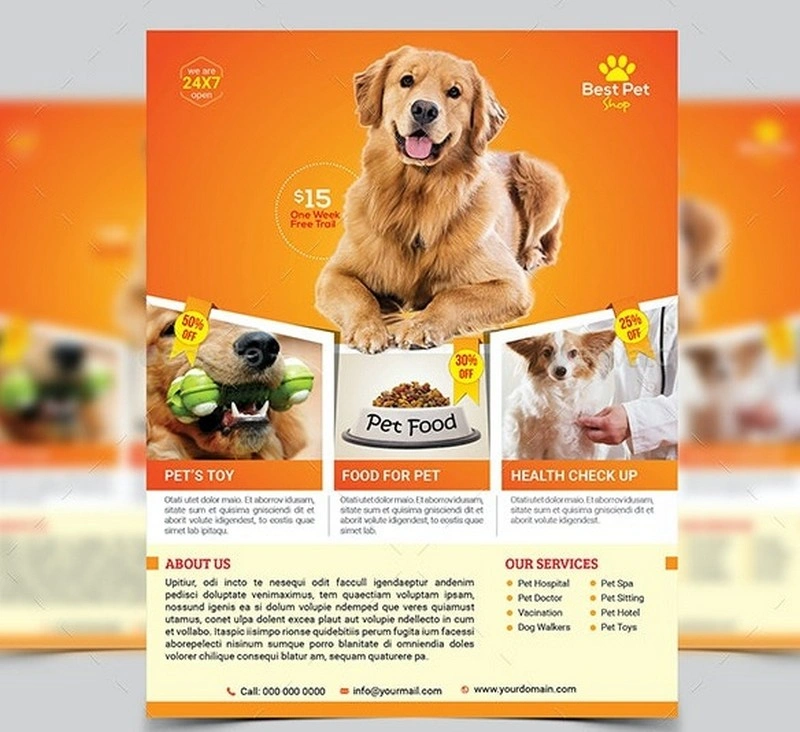 Pets Shop Flyer Template
