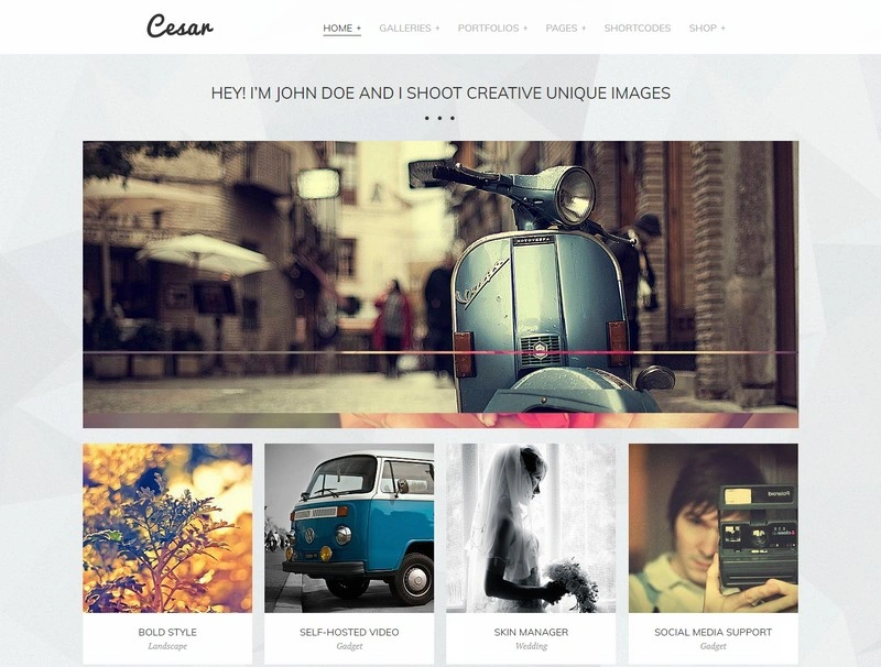 Photography PHP WordPress Theme Cesar for Photography