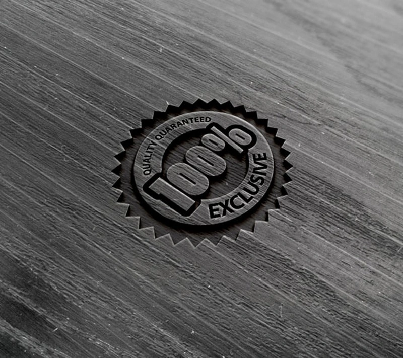 Photorealistic Wood Logo Mock-Up PSD