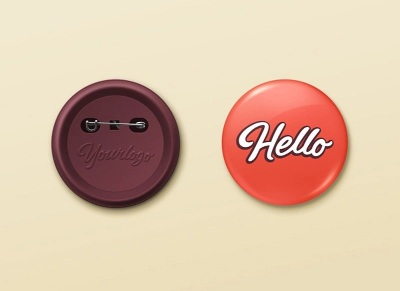Pin Button Badge MockUp # 2