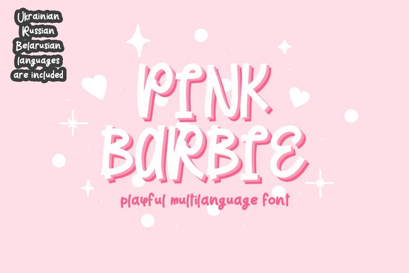 Pink Barbie playful font