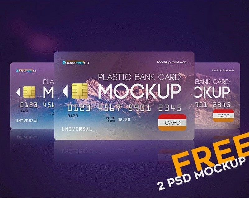 Plastic Bank Card Mockups
