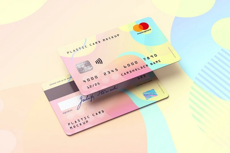 Plastic Card Bank Card MockUp