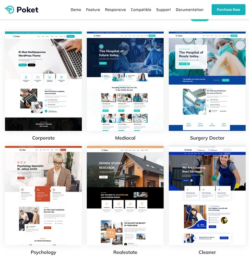 Poket - Business And Multipurpose Responsive WordPress Theme
