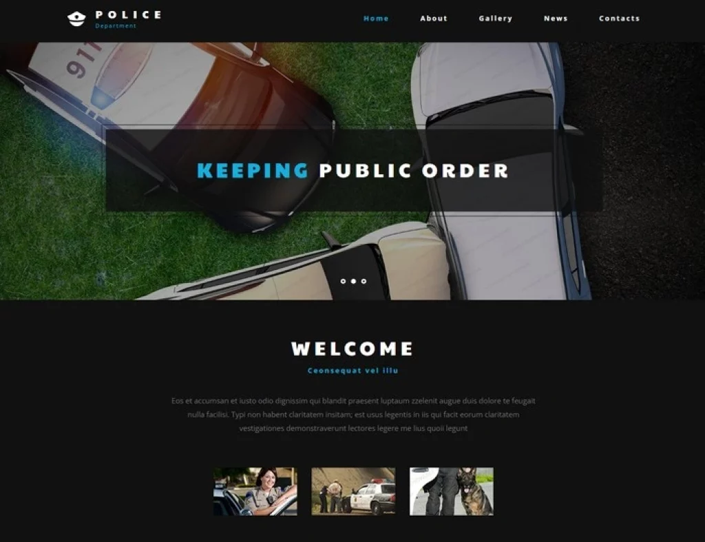 Police Entity Website Template