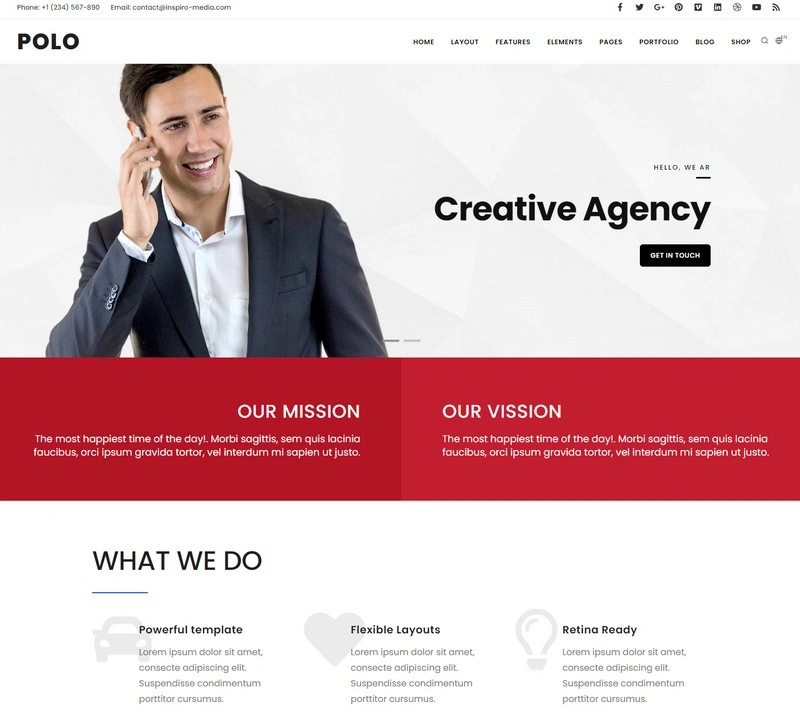 Polo Business Bootstrap Website Templates