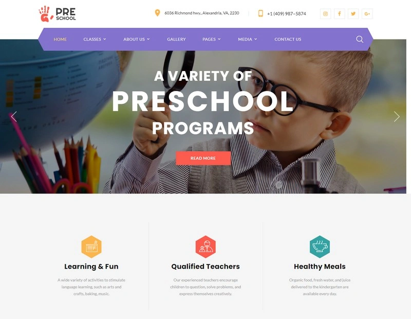 Preschool - Education Multipage Clean HTML Website Template
