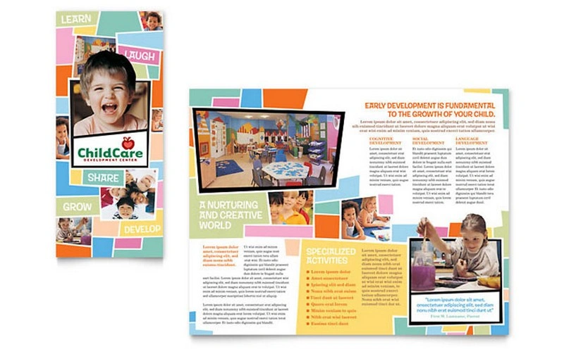 Preschool Kids & Day Care Brochure Template