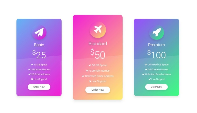 Pricing Table UI
