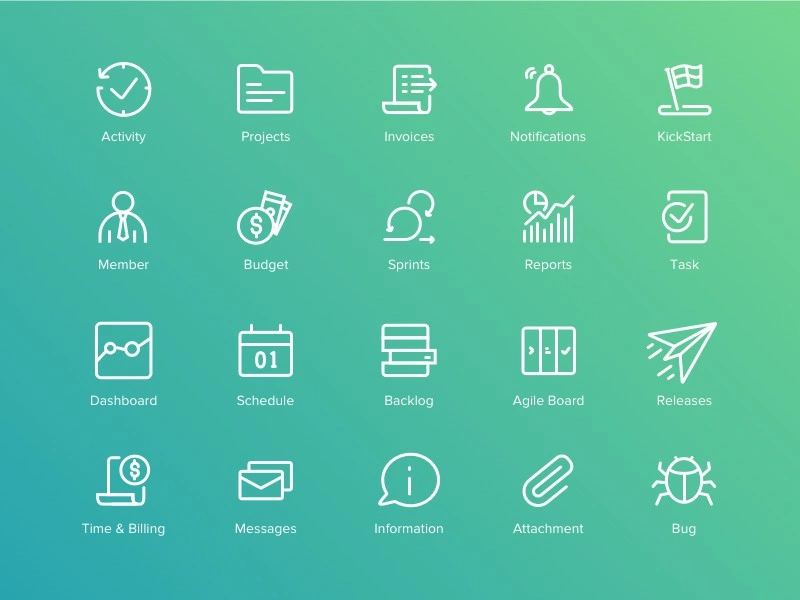 Project Management Icon Set Free