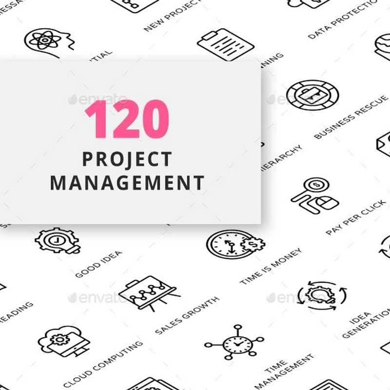 Project Management Outline Icons