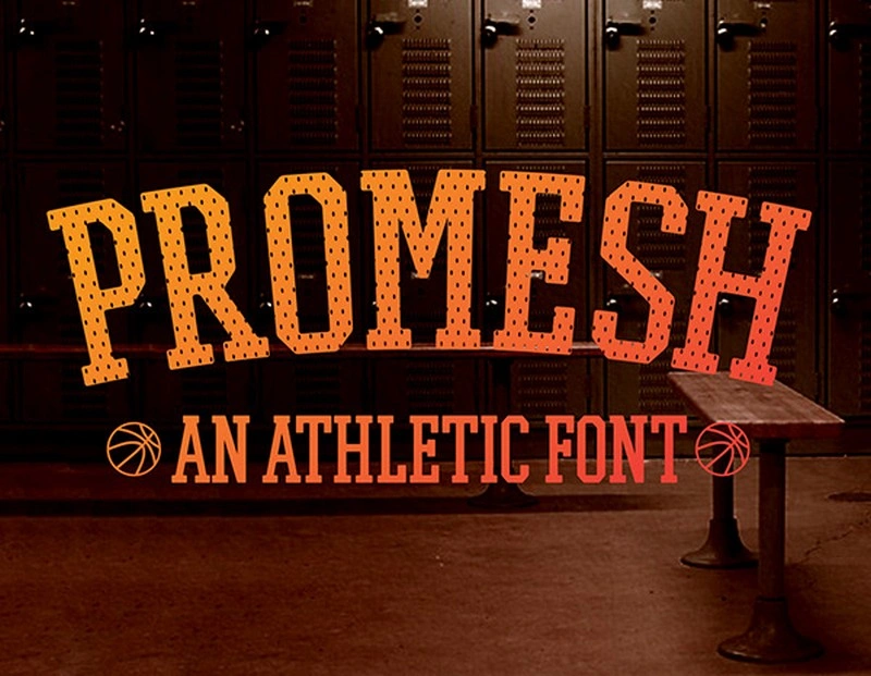Promesh - A Free Athletic Font
