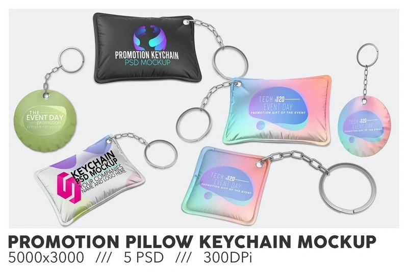 Promotion Pillow Keychain Mockup