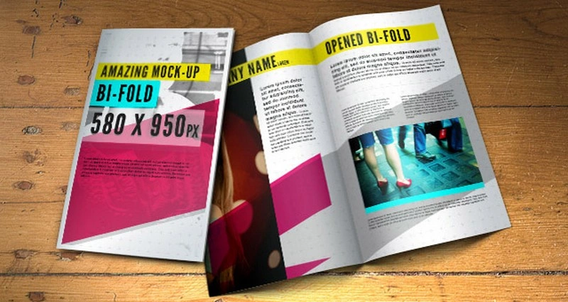 Psd Bifold Brochure Mock-Up Template