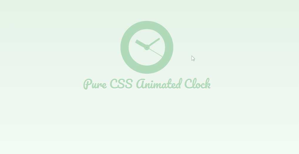 Pure CSS Animated Clock