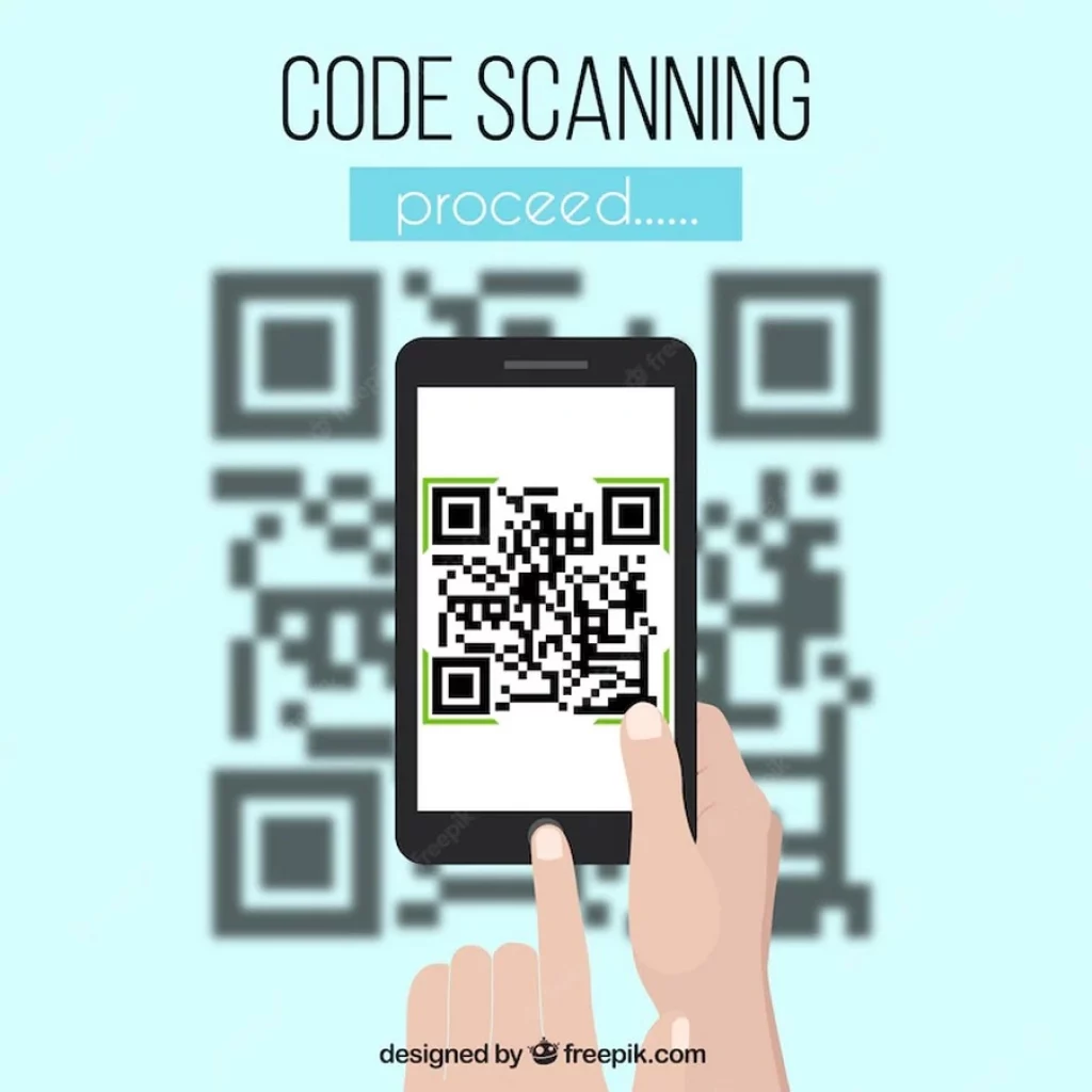 Qr And Mobile Code Blurred Background - Vector Free