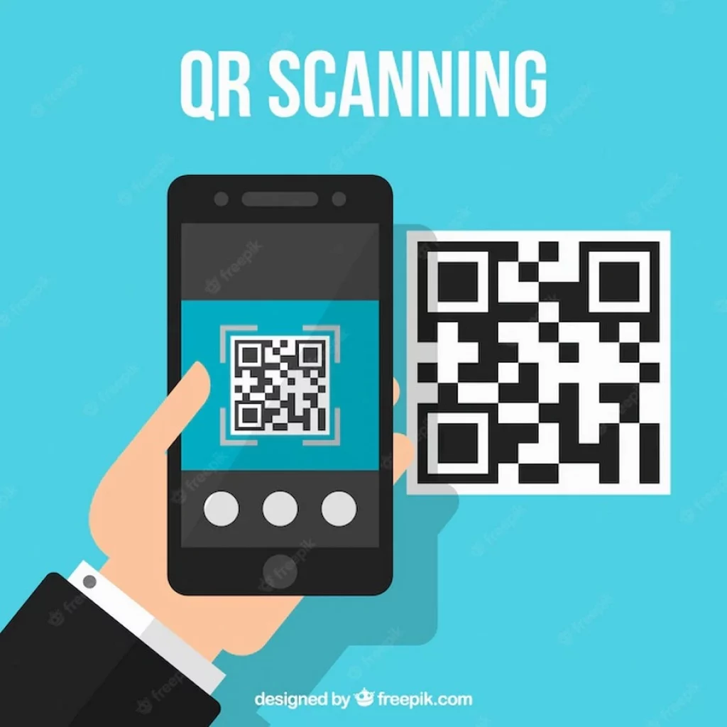 Qr Code Technological Background - Vector Free