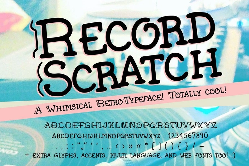 Record Scratch Retro 90s Handwriting Fonts