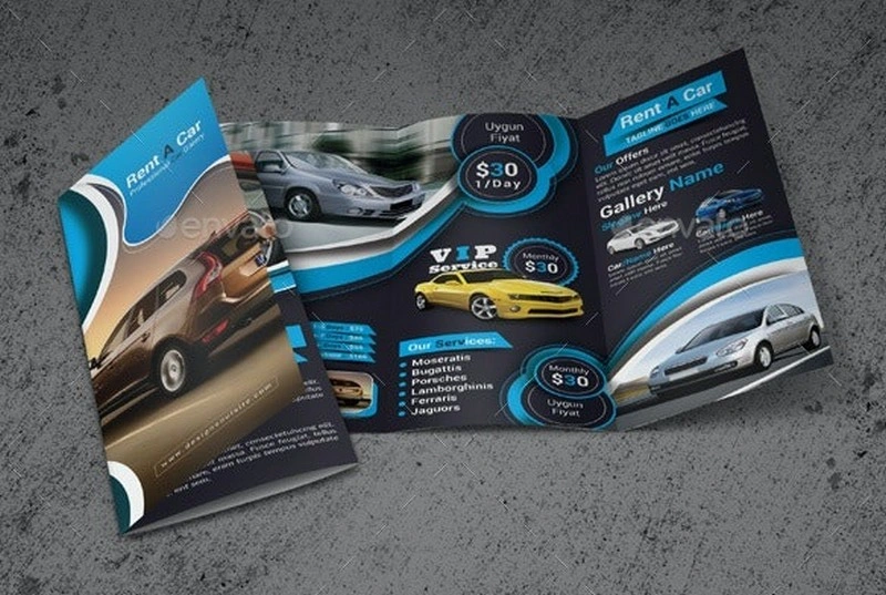Rent A vip Car Trifold Brochure