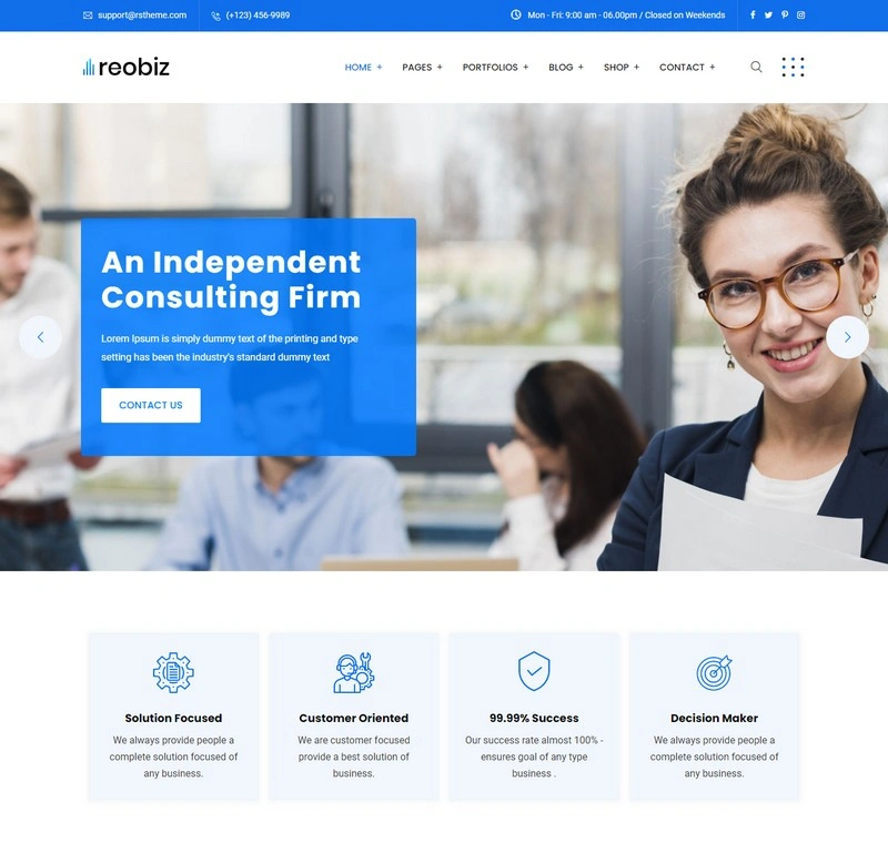 Reobiz Business PHP Theme