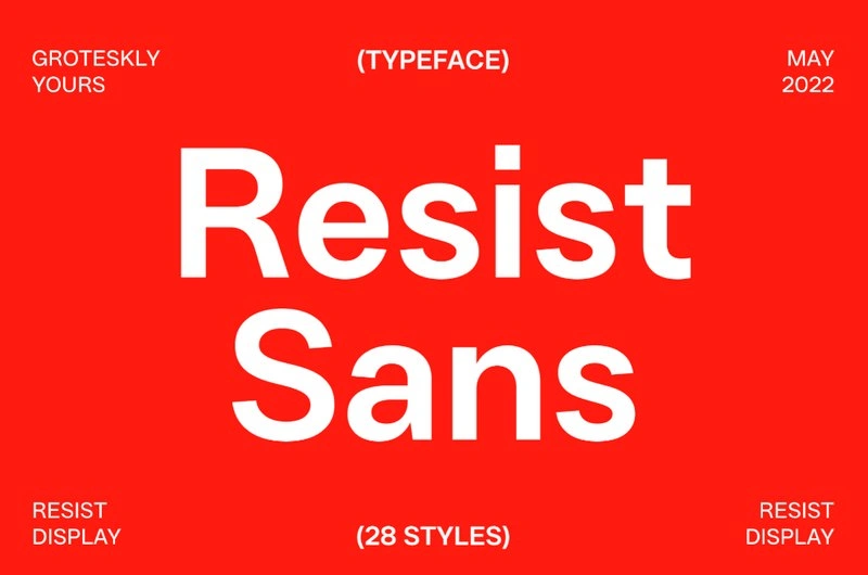 Resist Sans Neo Grotesque (2 Free Fonts)