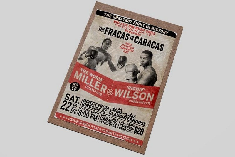 Retro Boxing Poster in Photoshop
