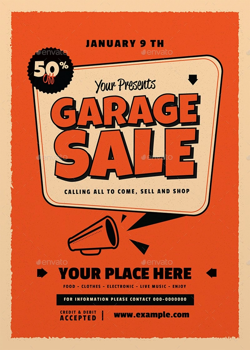 Retro Garage Sale Flyer
