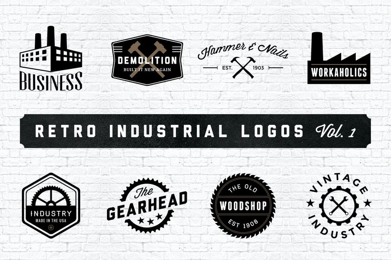 Retro Industrial Retro Logo