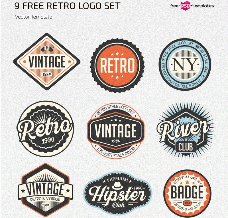 Retro Logo Set Template