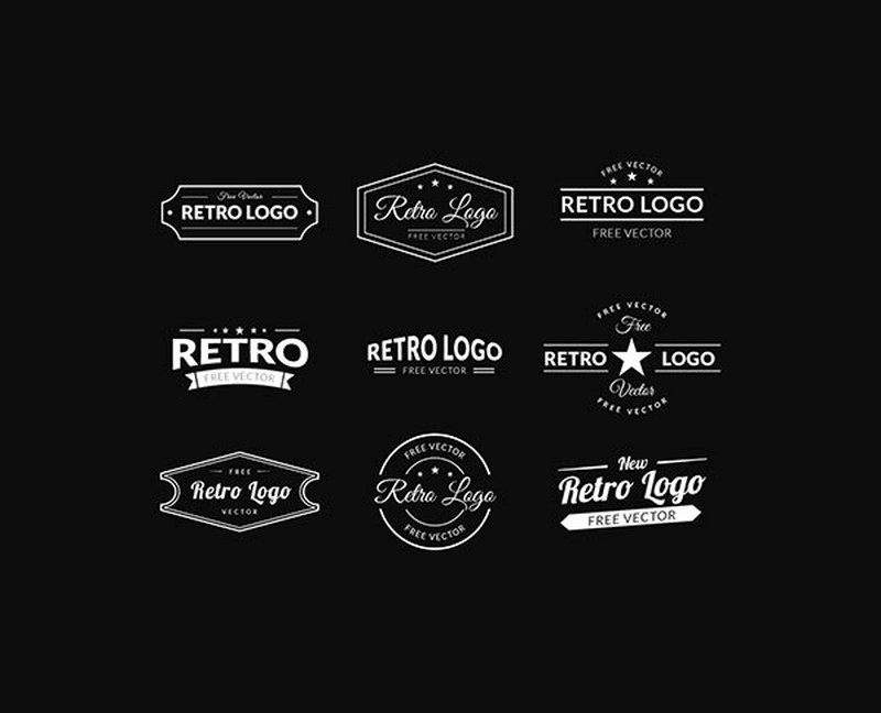 Retro Logos Vector Free