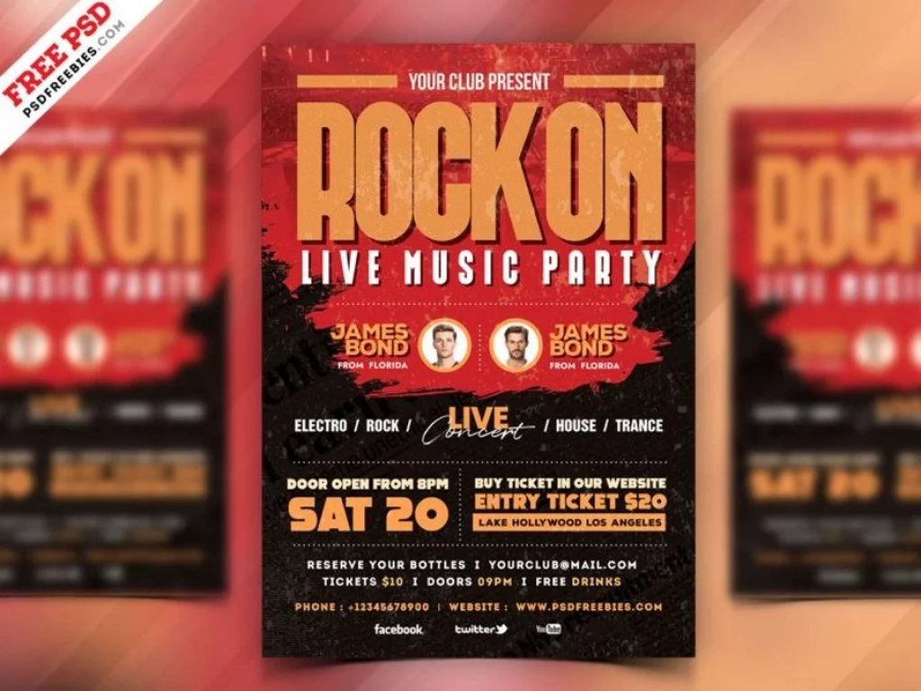 Rock Music Concert Flyer Template