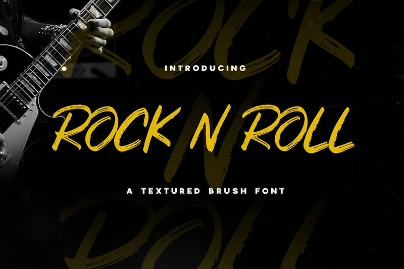 Rock N Roll - Free Texture Brush Font
