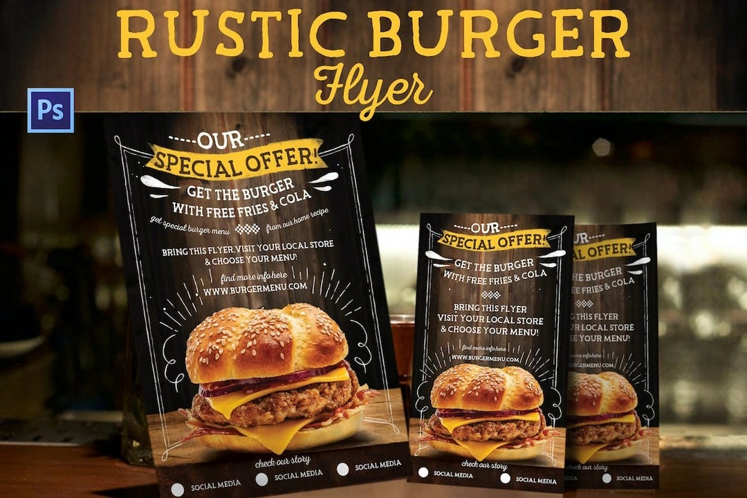 Rustic Burger Flyer